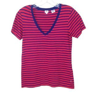Levi's Short Sleeve Red/Blue Striped Tee Short Sleeve XS